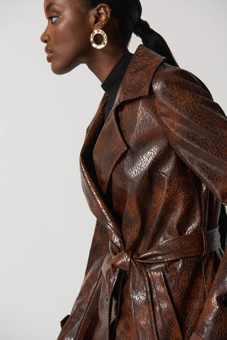Faux Leather Coat 233973