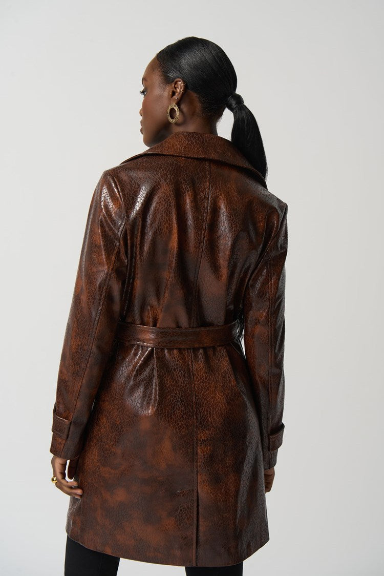 Faux Leather Coat 233973