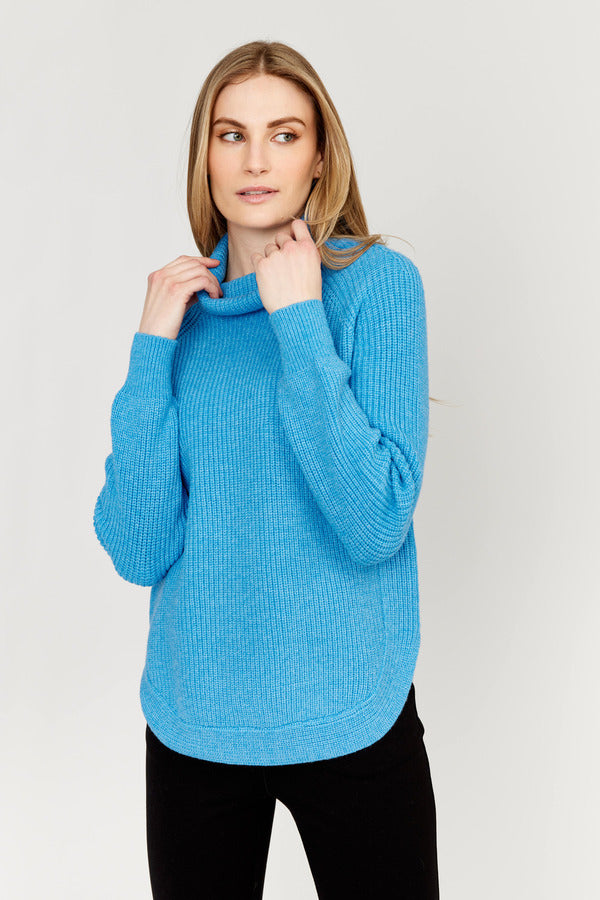 Ribbed Mock Neck Sweater Style Ew31040