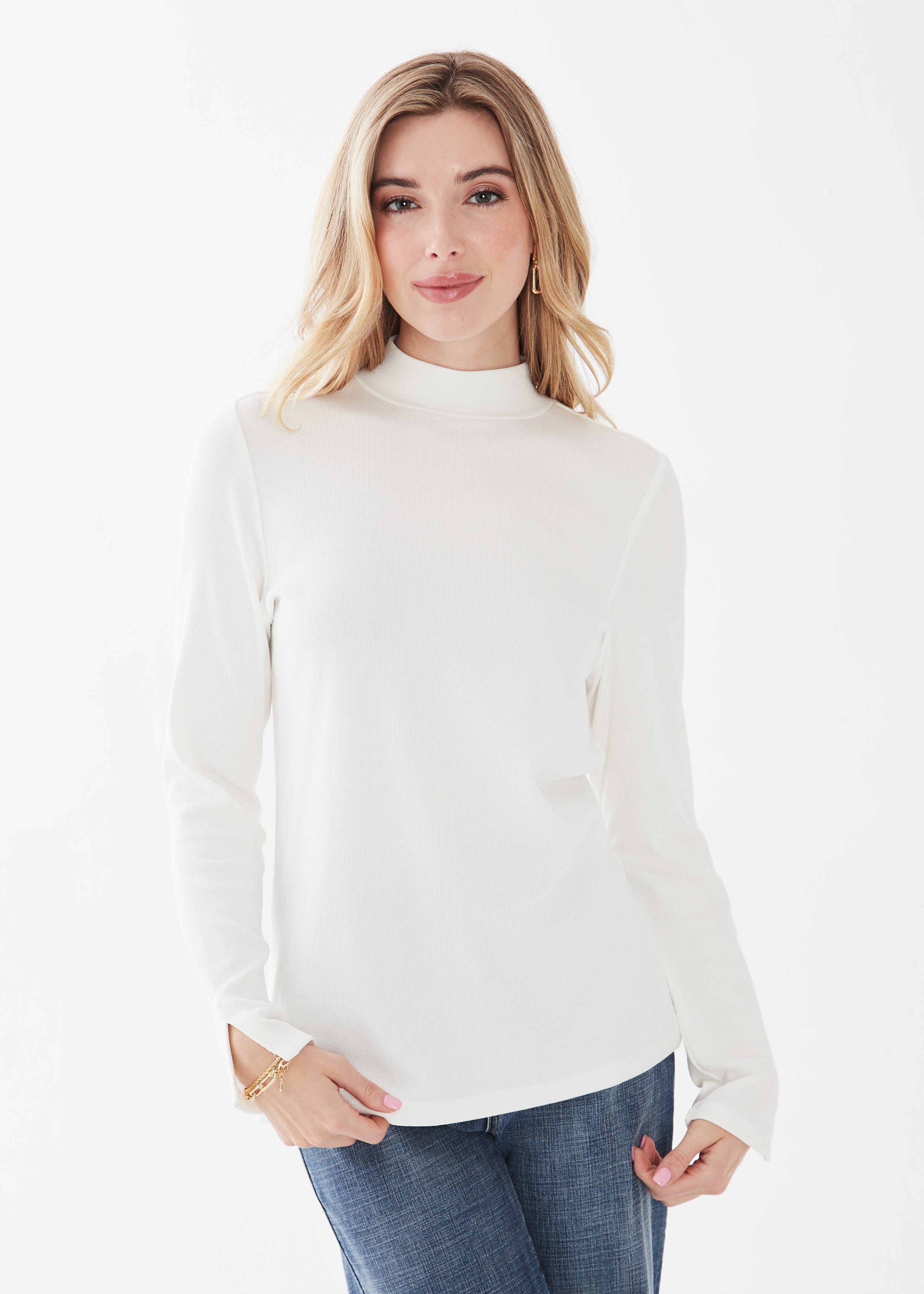 Long Sleeve Mock Neck Top 3415161