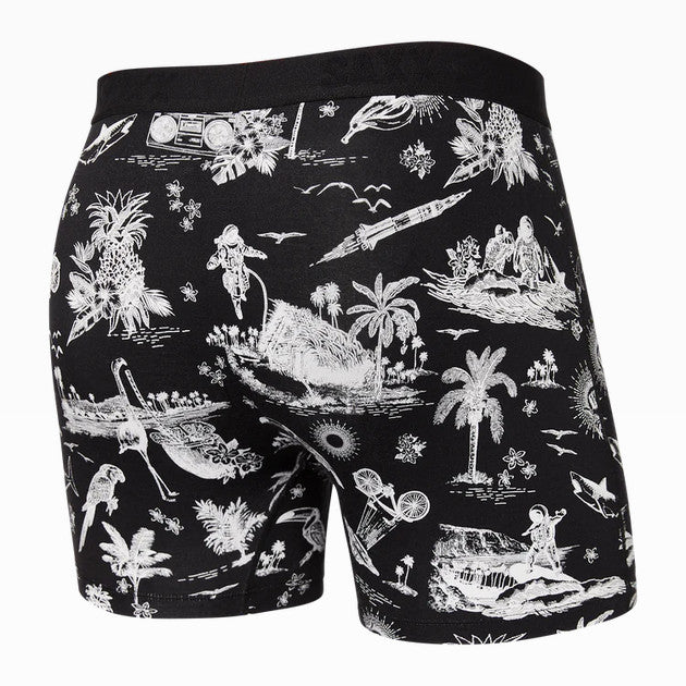 Ultra Super Soft Boxer Brief / Black Astro Surf And Turf