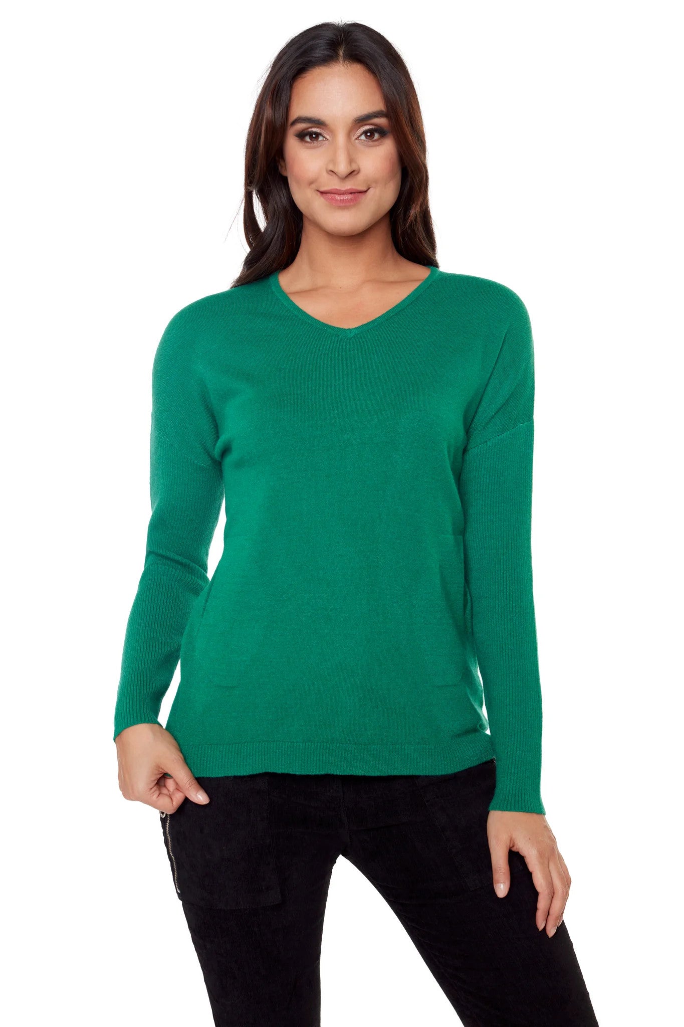 Classic V Neck Top 6583