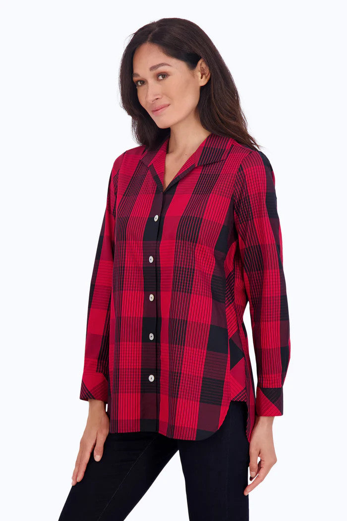 Pandora No Iron Buffalo Plaid Tunic 200569