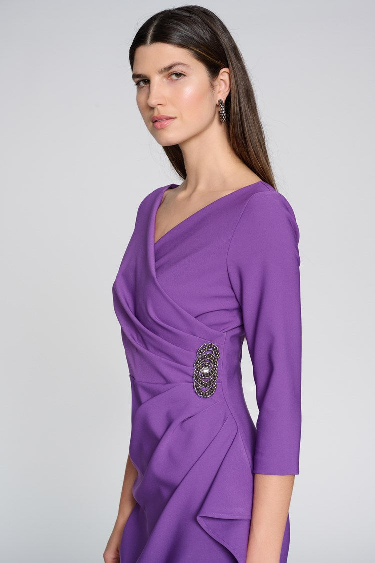 Lux Twill Wrap Dress 241705