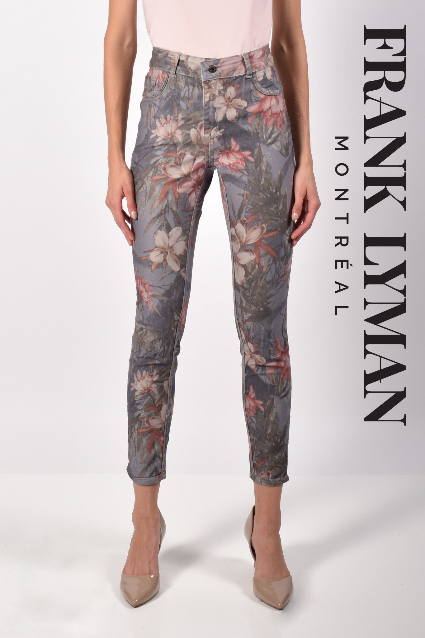 Floral/Grey Reversible Jeans