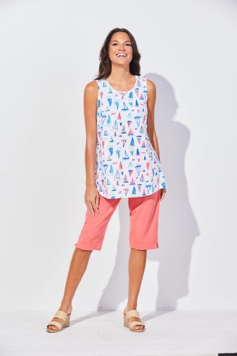 Sailboats Seamed Tank E23902