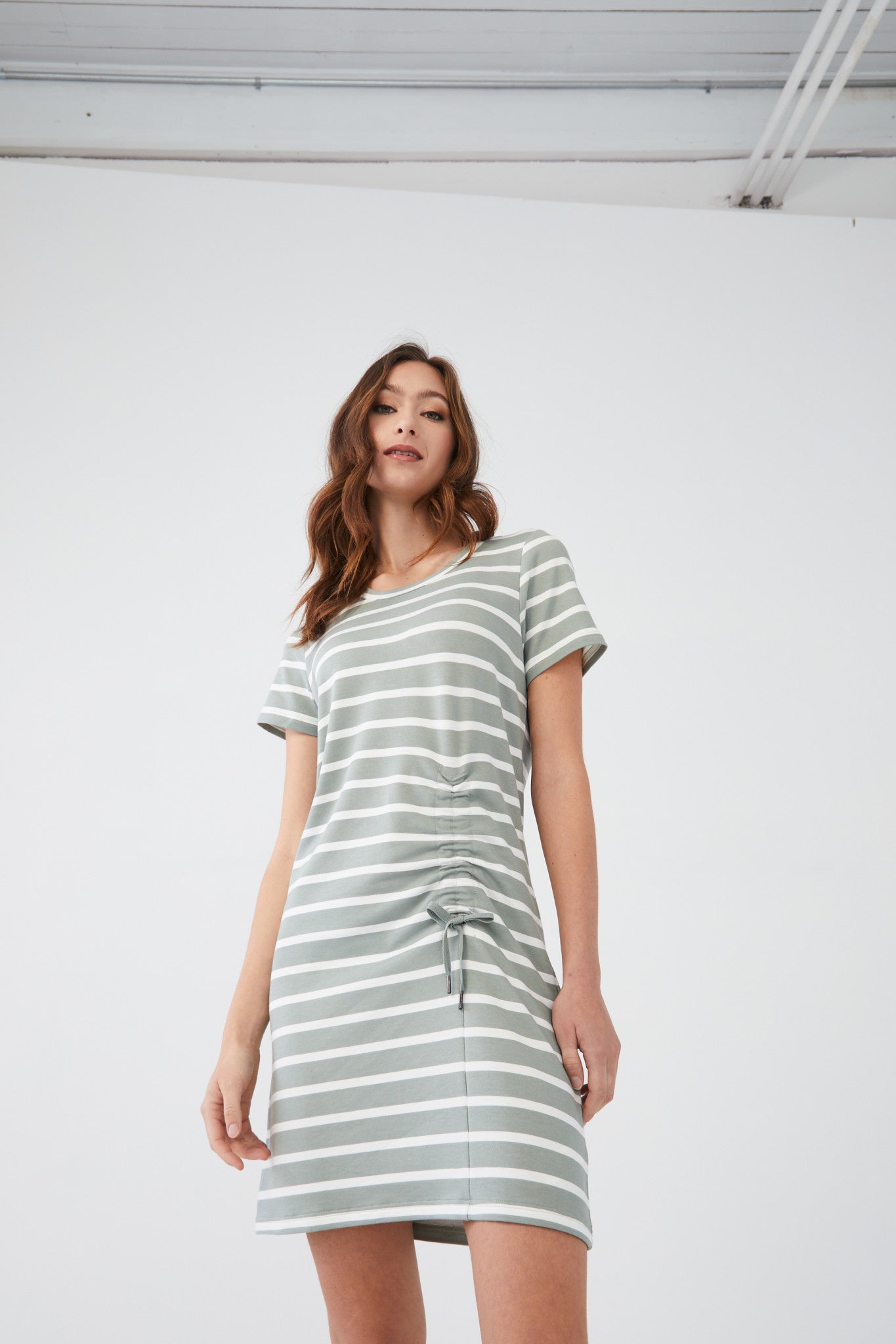 Ruched Dress Short Sleeve 7049834