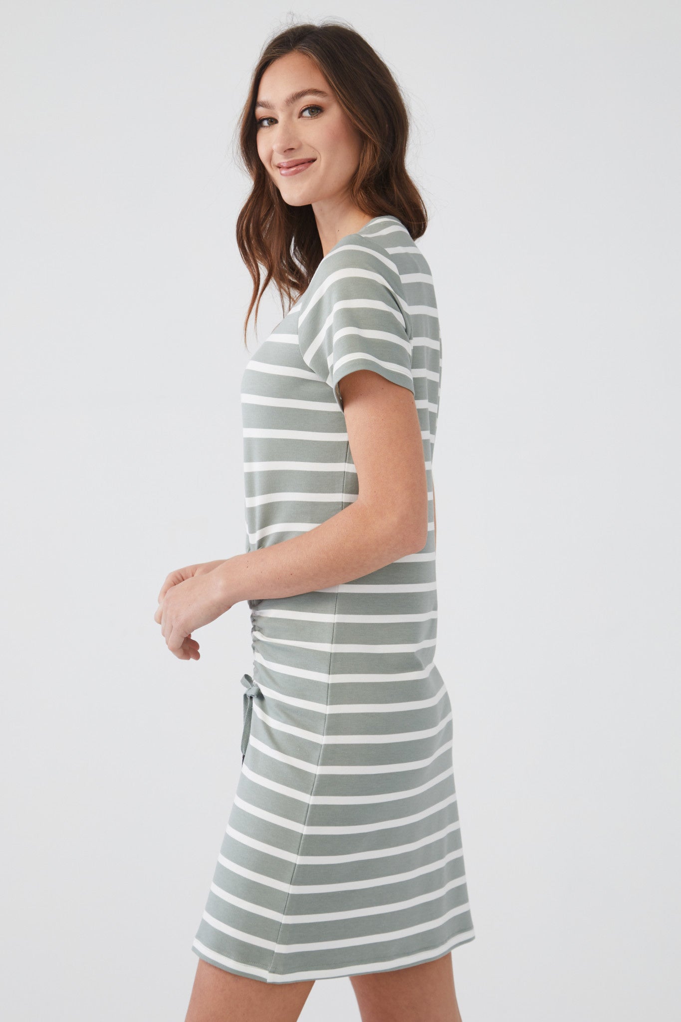 Ruched Dress Short Sleeve 7049834