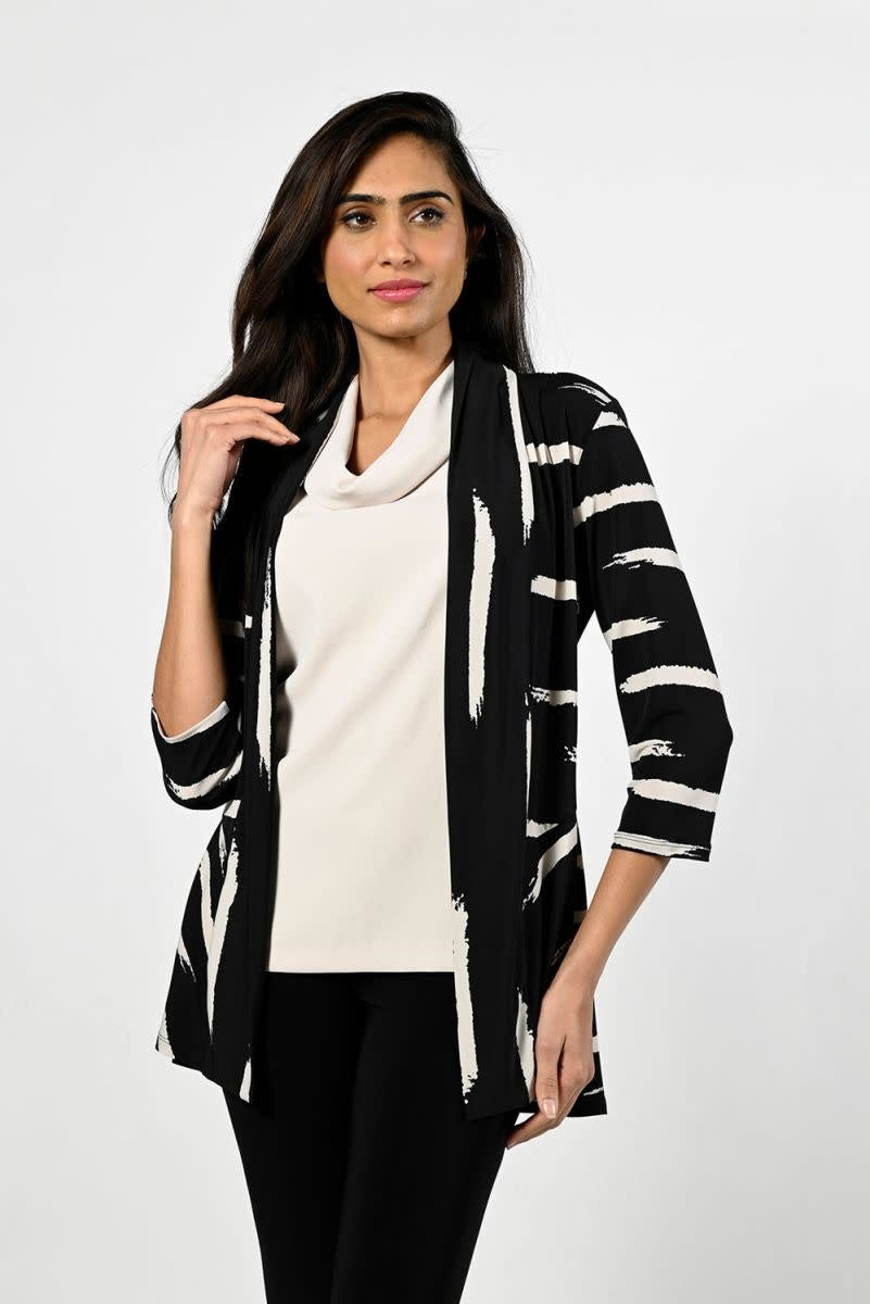 Black/Tan Cardigan Style 224181