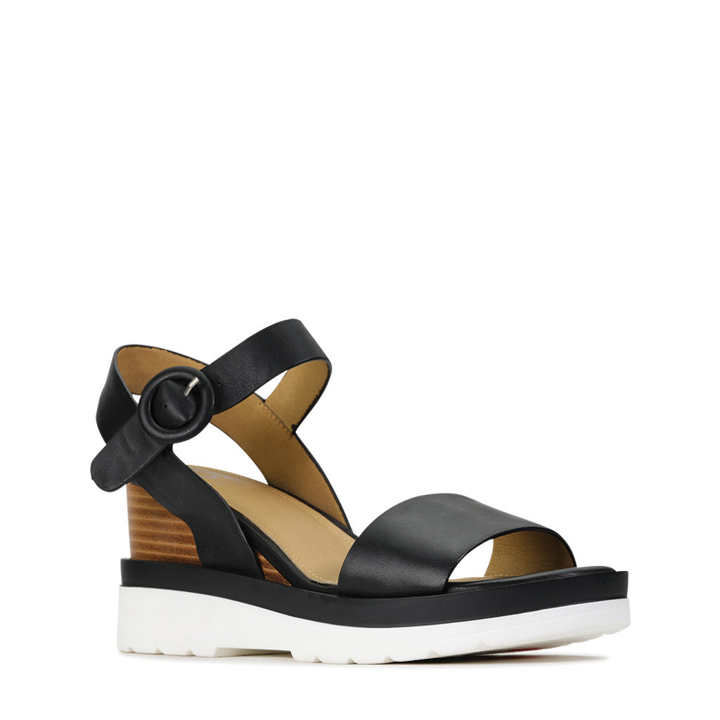 Jadon Black Ankle Strap Sandals