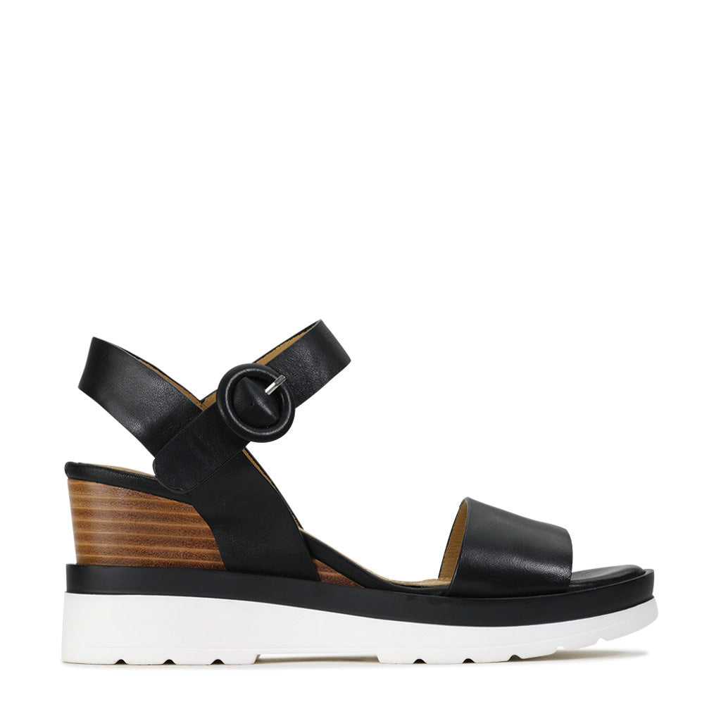 Jadon Black Ankle Strap Sandals