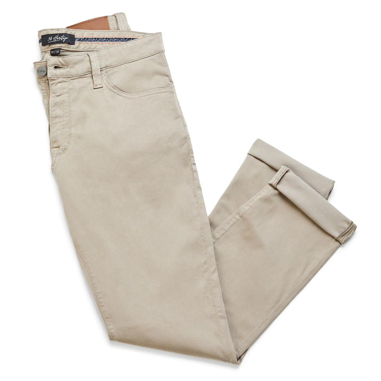 Cool Tapered Leg Pants In Mushroom Twill