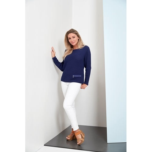 Organic Cotton Basic Rib With Zip Detail 5353