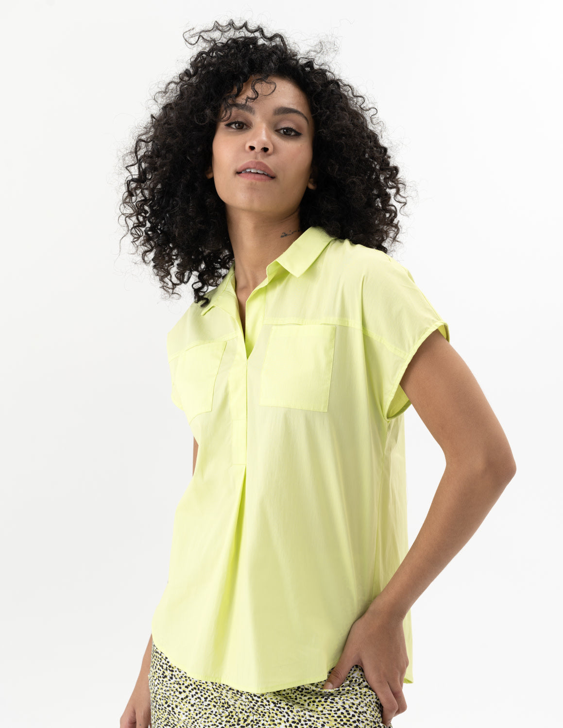 Woven Blouse R5020-790 Honeydew