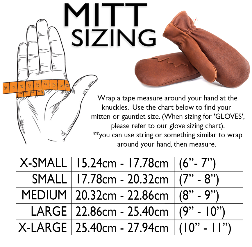 Deerskin Leather Mitt with Faux Fur Trim 230