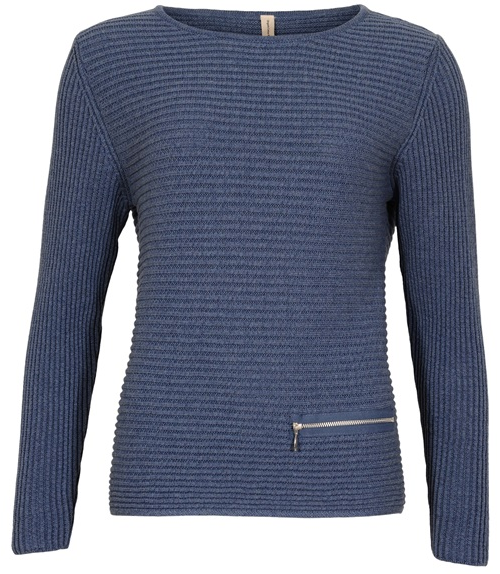 Organic Cotton Basic Rib With Zip Detail 5353