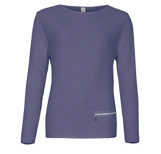 Organic Cotton Basic Rib With Zip Detail 5353