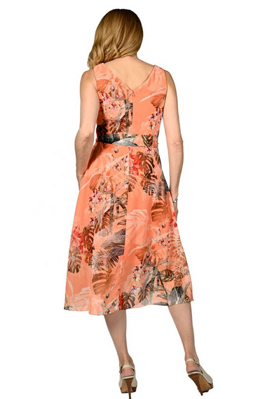 Tangerine/Khaki Woven Dress 236140