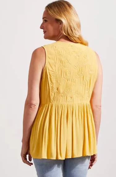 Sleeveless Blouse With Embroidery 7345O (2 Colors)