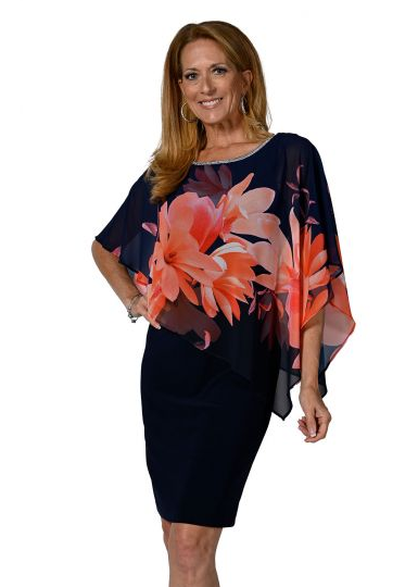 Navy 2025 coral dress