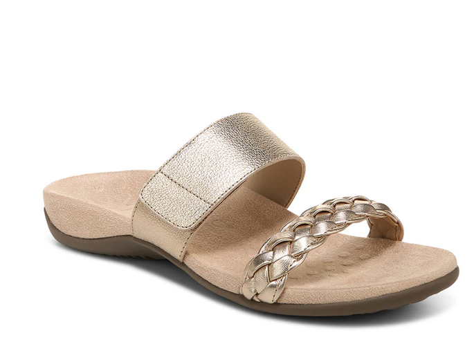 Jeanne Slide Sandal Gold