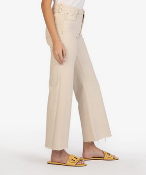 Meg High Rise Fab Ab Wide Leg (Ecru)