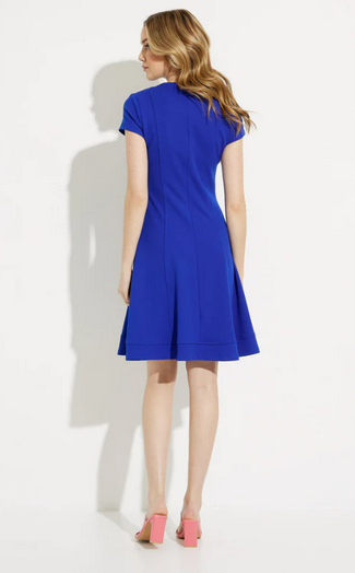 Short Sleeve Fit & Flare Dress 232106