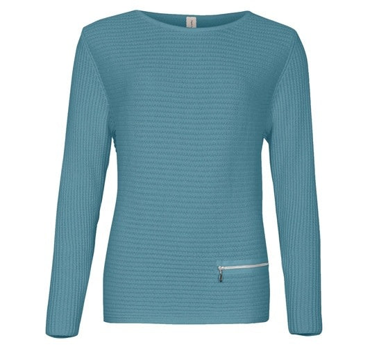 Organic Cotton Basic Rib With Zip Detail 5353