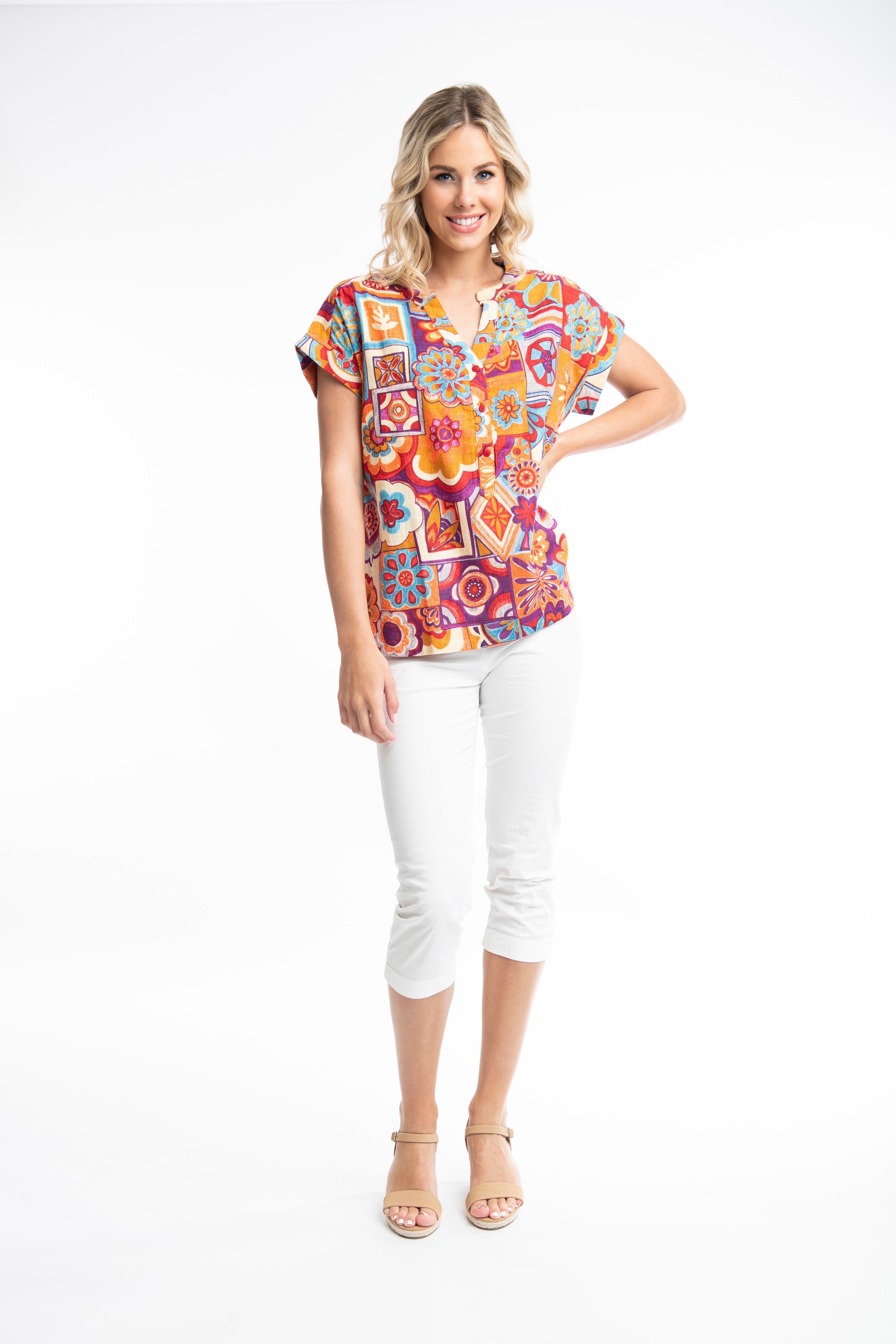 Pissouri Top With 3 Buttons 3305