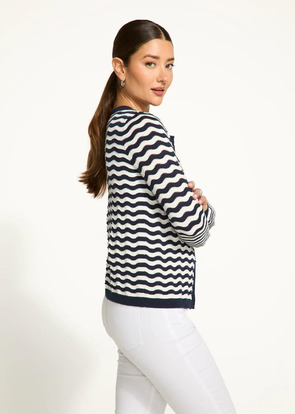 Wave Stitch Cardigan 118464