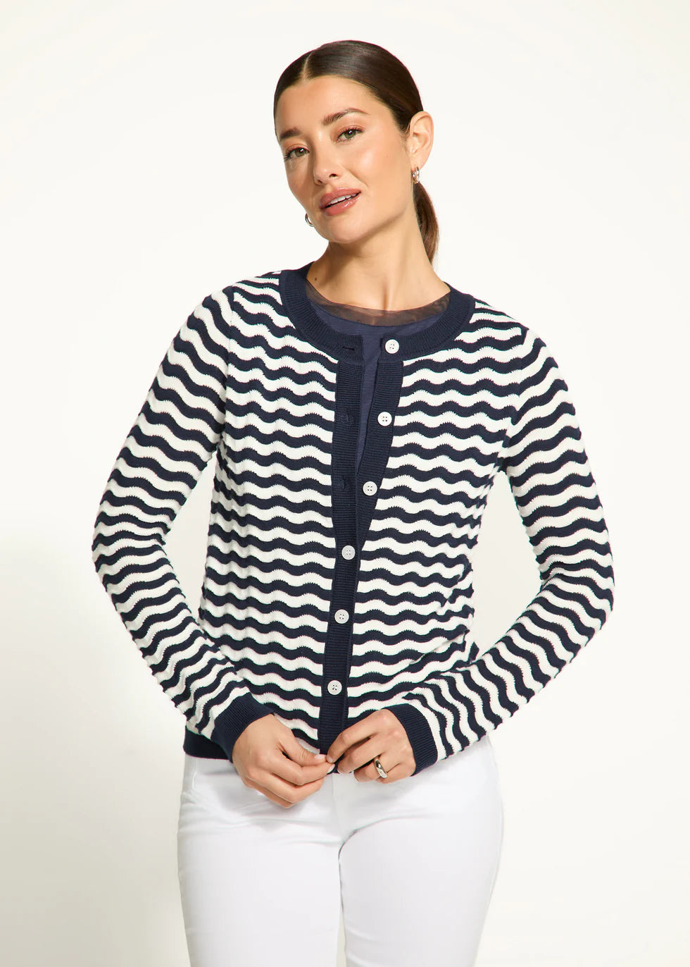 Wave Stitch Cardigan 118464