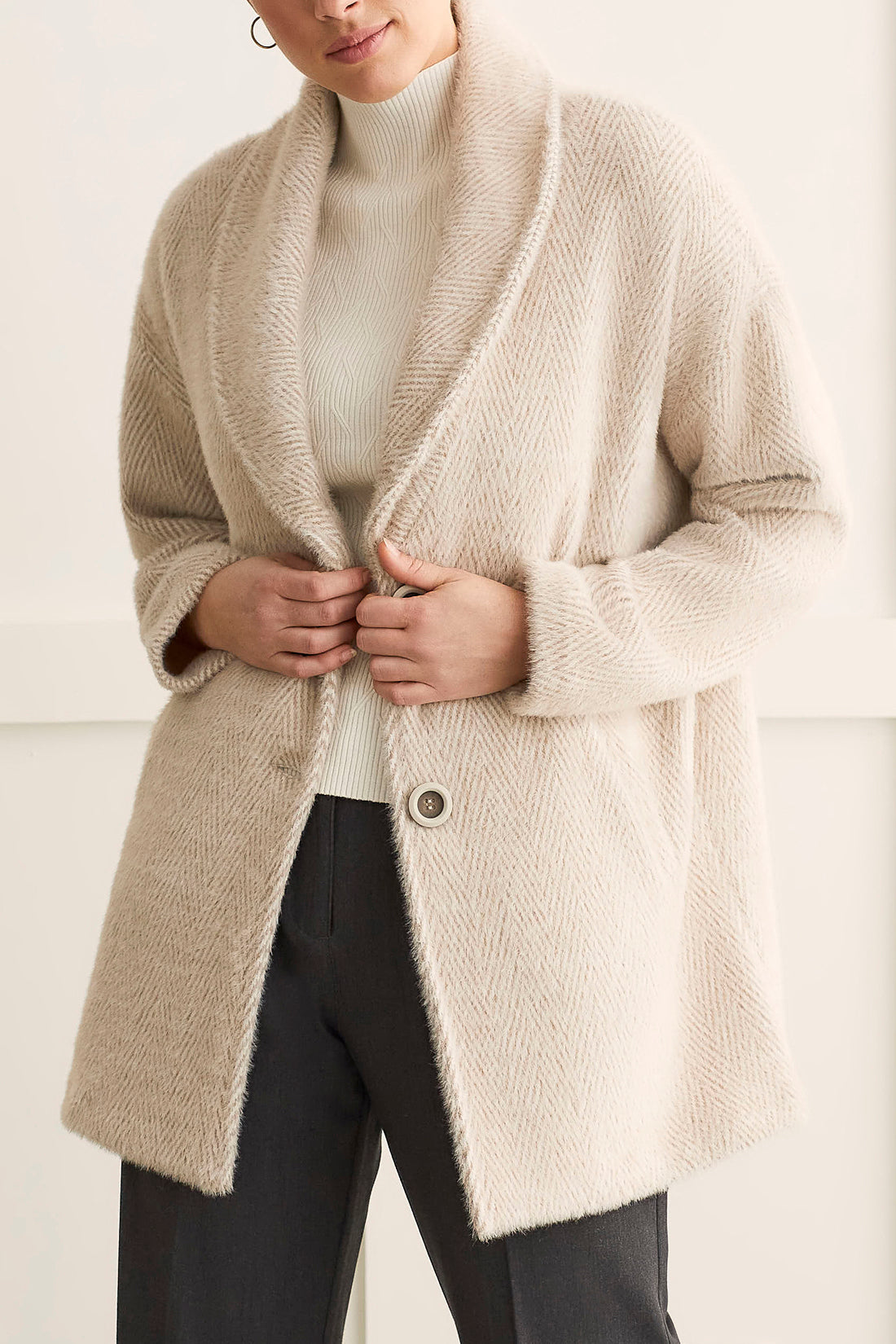 Shawl Collar Coat 1429O-3781