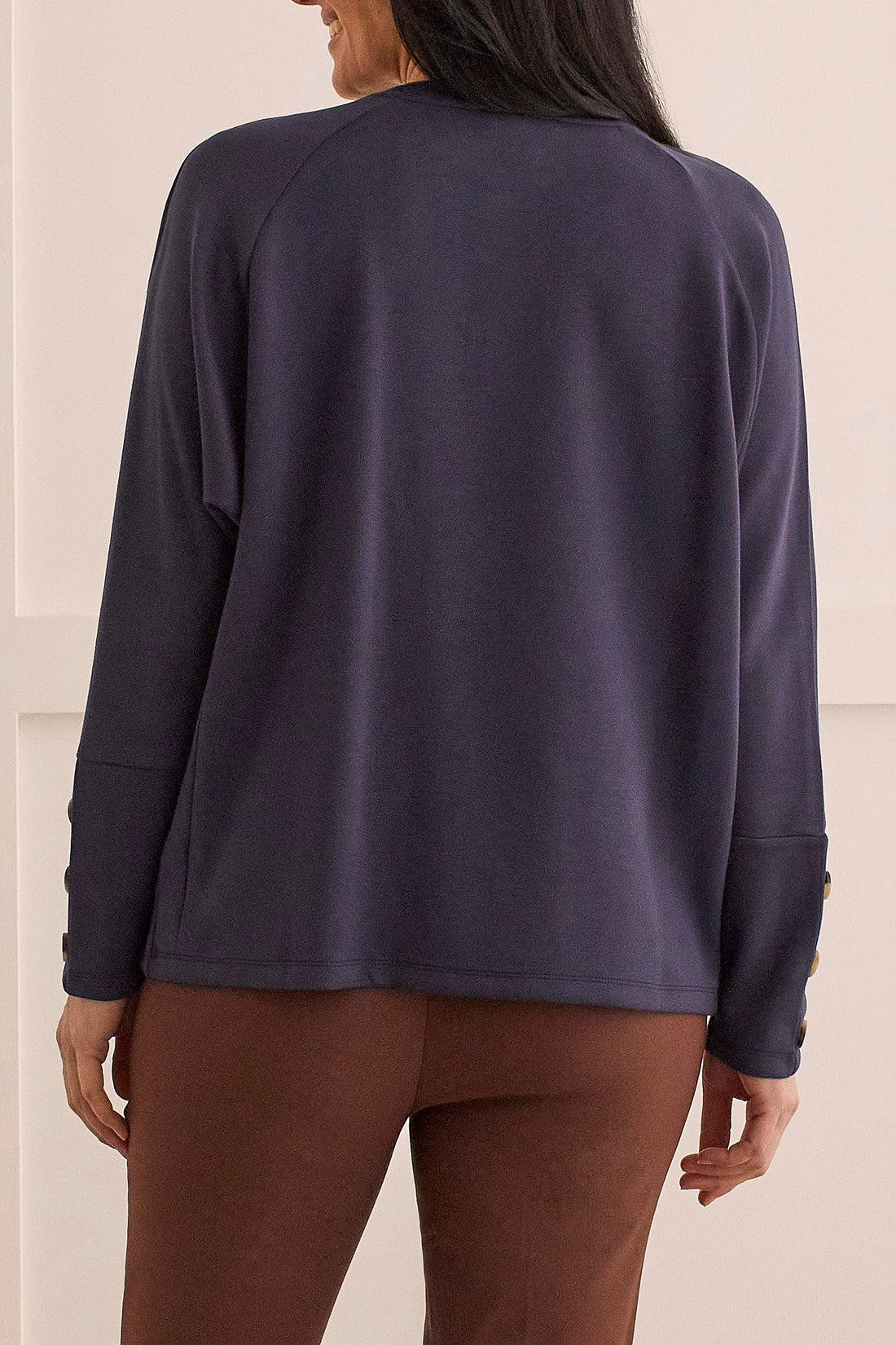 Crewneck Top With Buttons 1457O-3390
