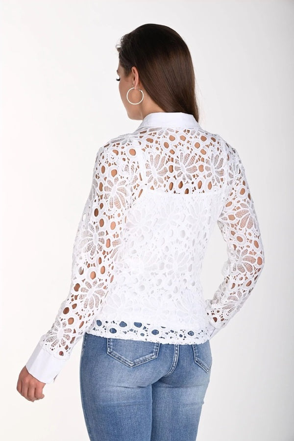 White Lace Top With Cami 241318