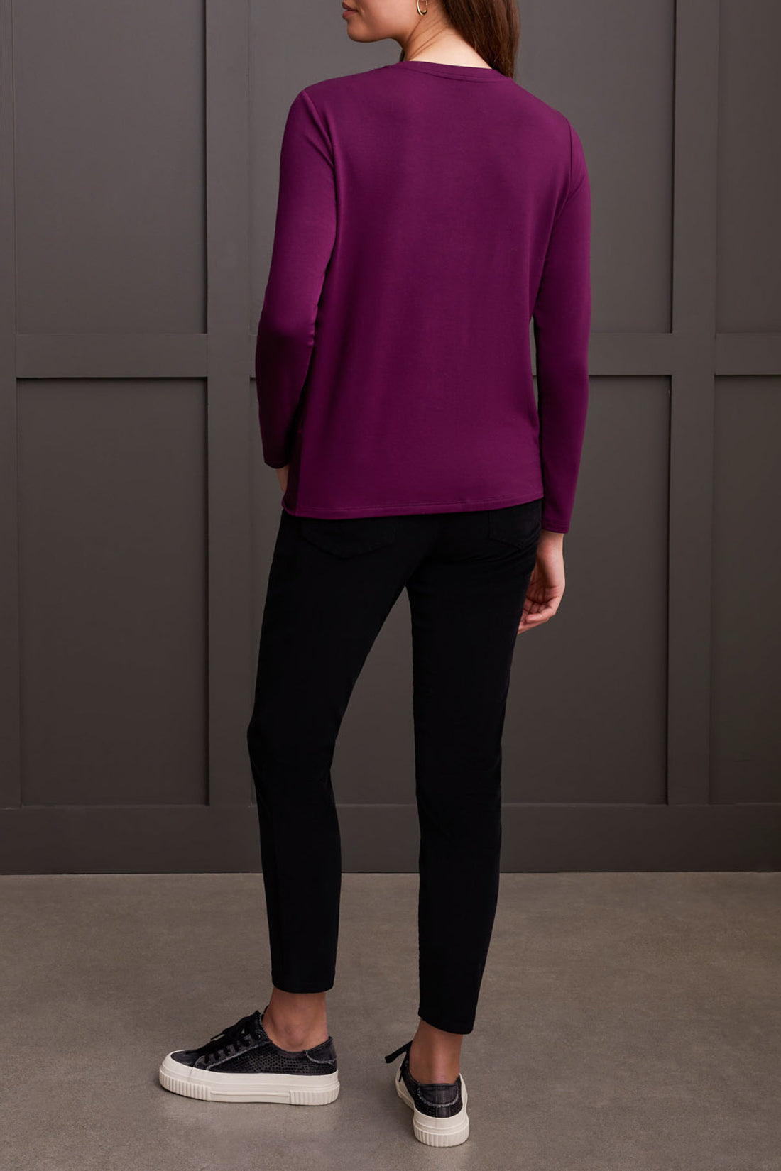 Crew Neck Top With Faux Knot Detail 7947O/2422