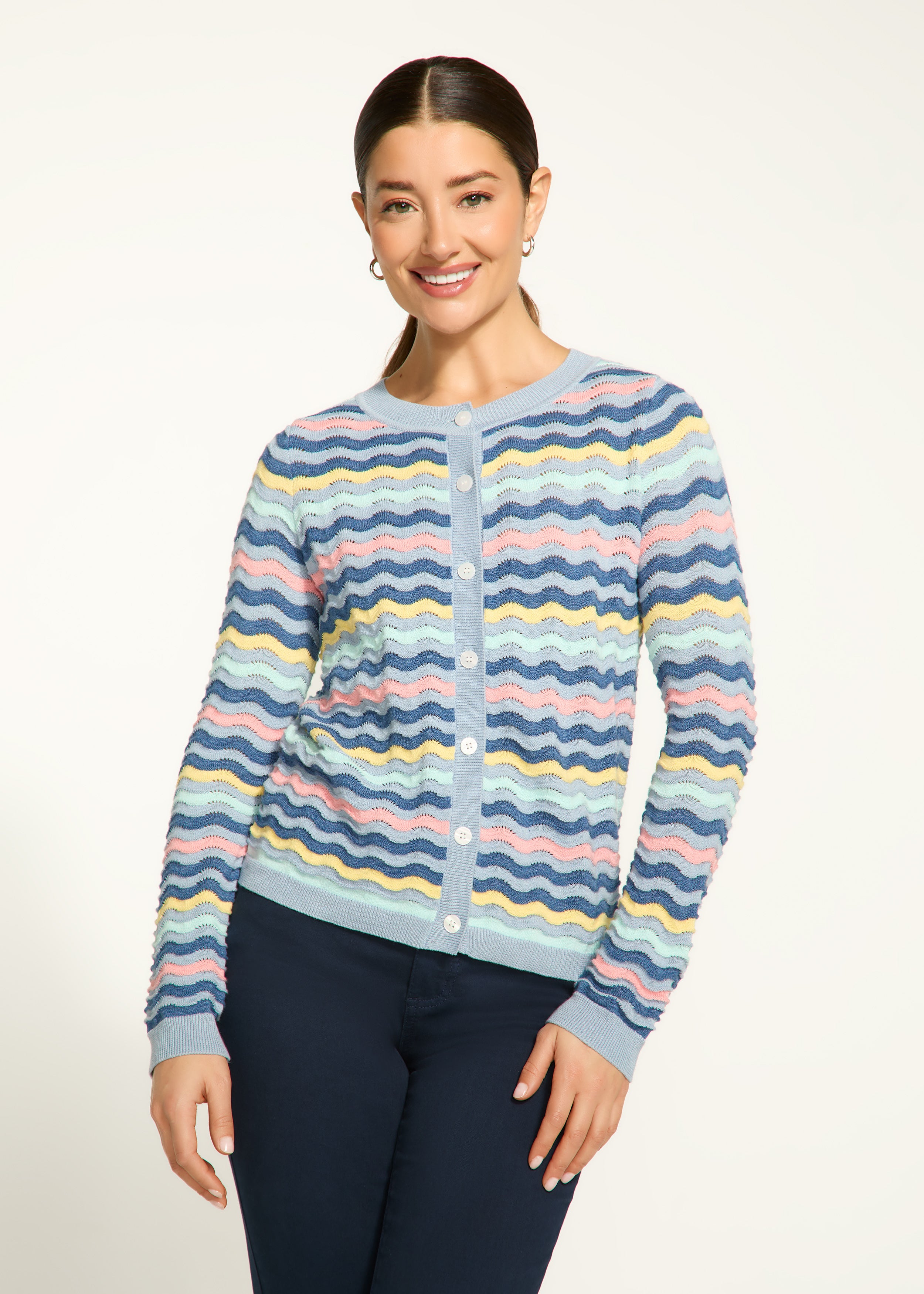 Wave Stitch Cardigan 1184624