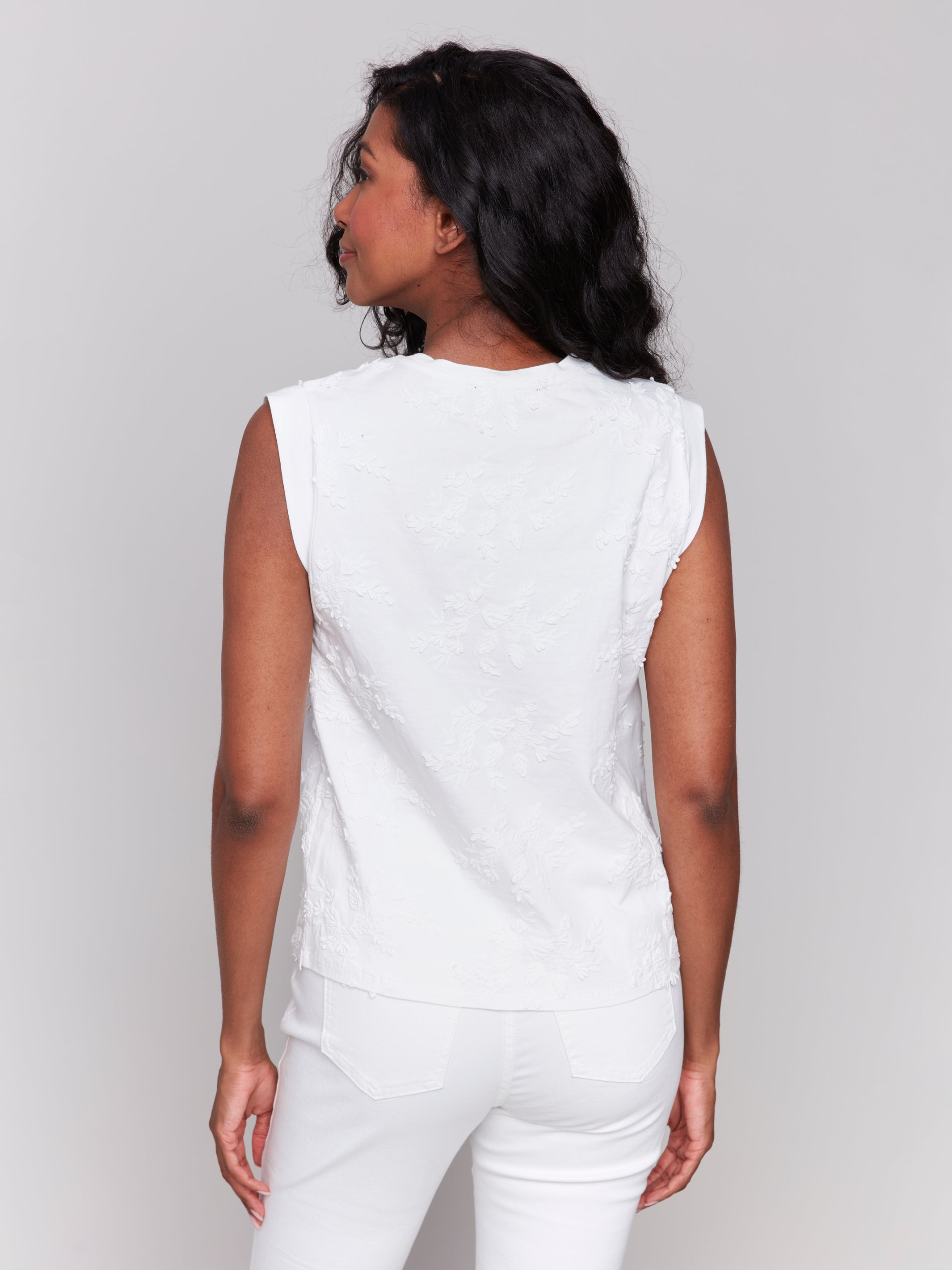 Sleeveless Crew Neck Top C1390PK/209C