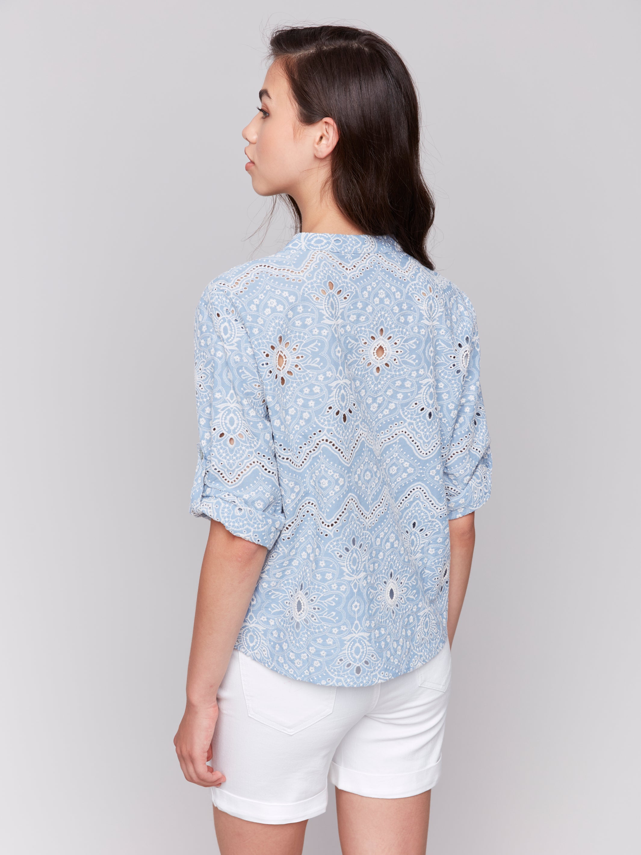 Shirt With Front Tie C4467E/266C