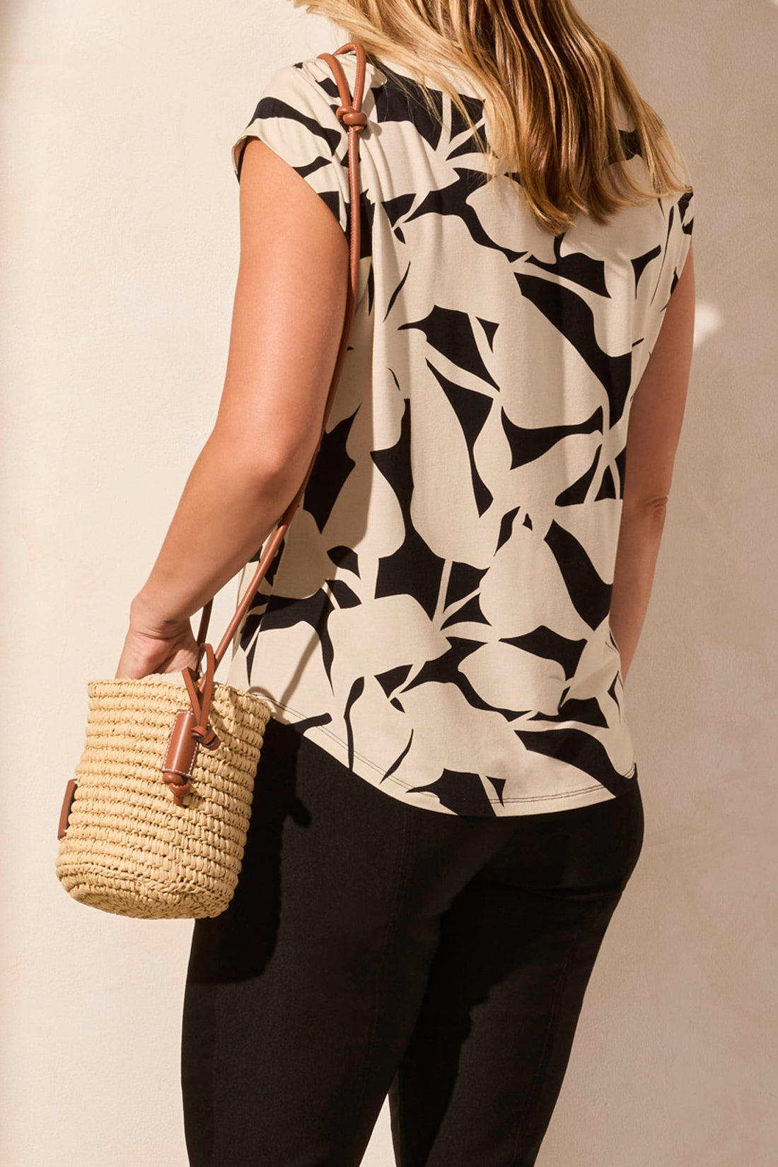 Cap Sleeve Top With Shirring 2092O/3457