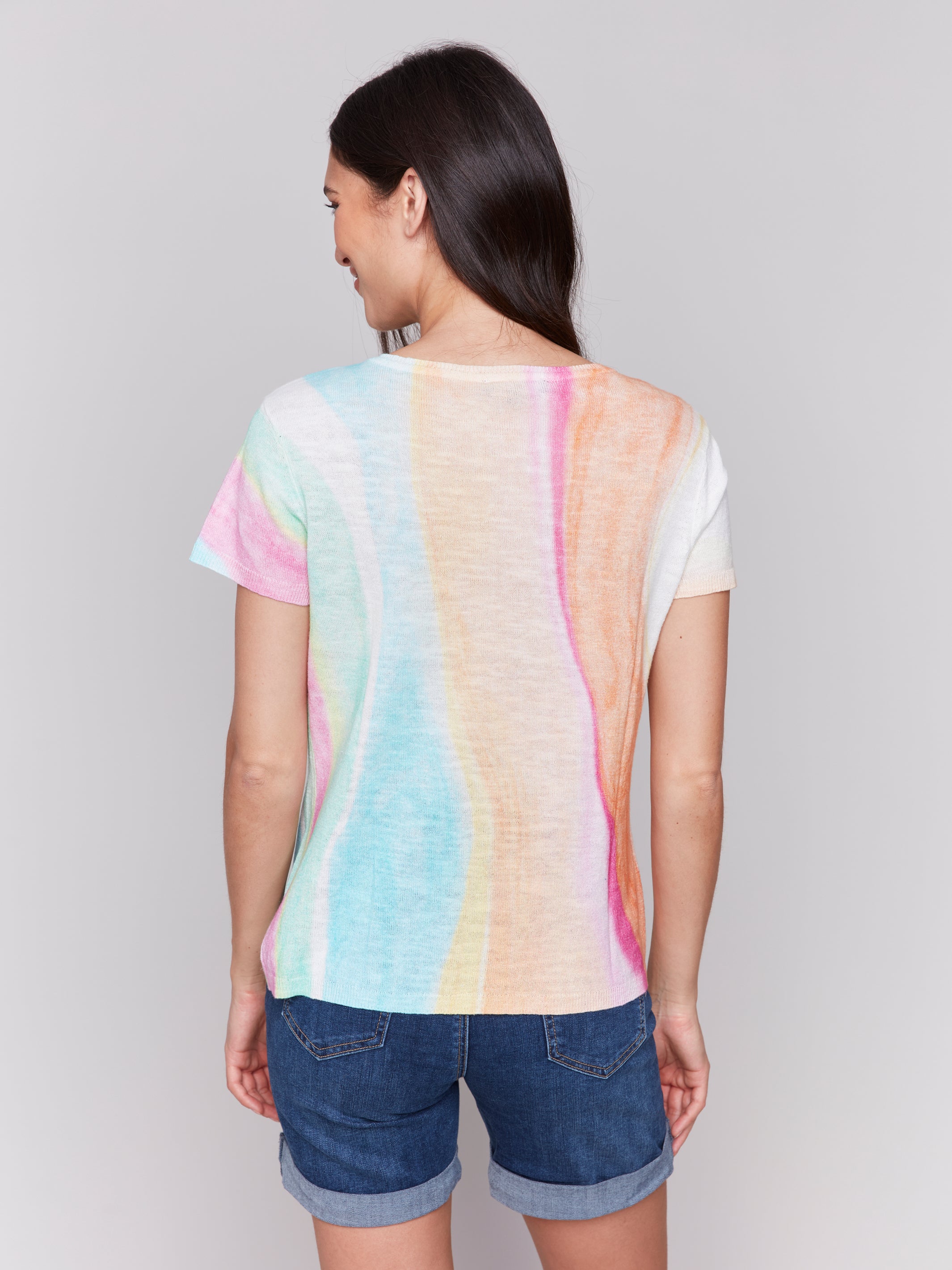 Short Sleeve Crew Neck Sweater C2814/282C
