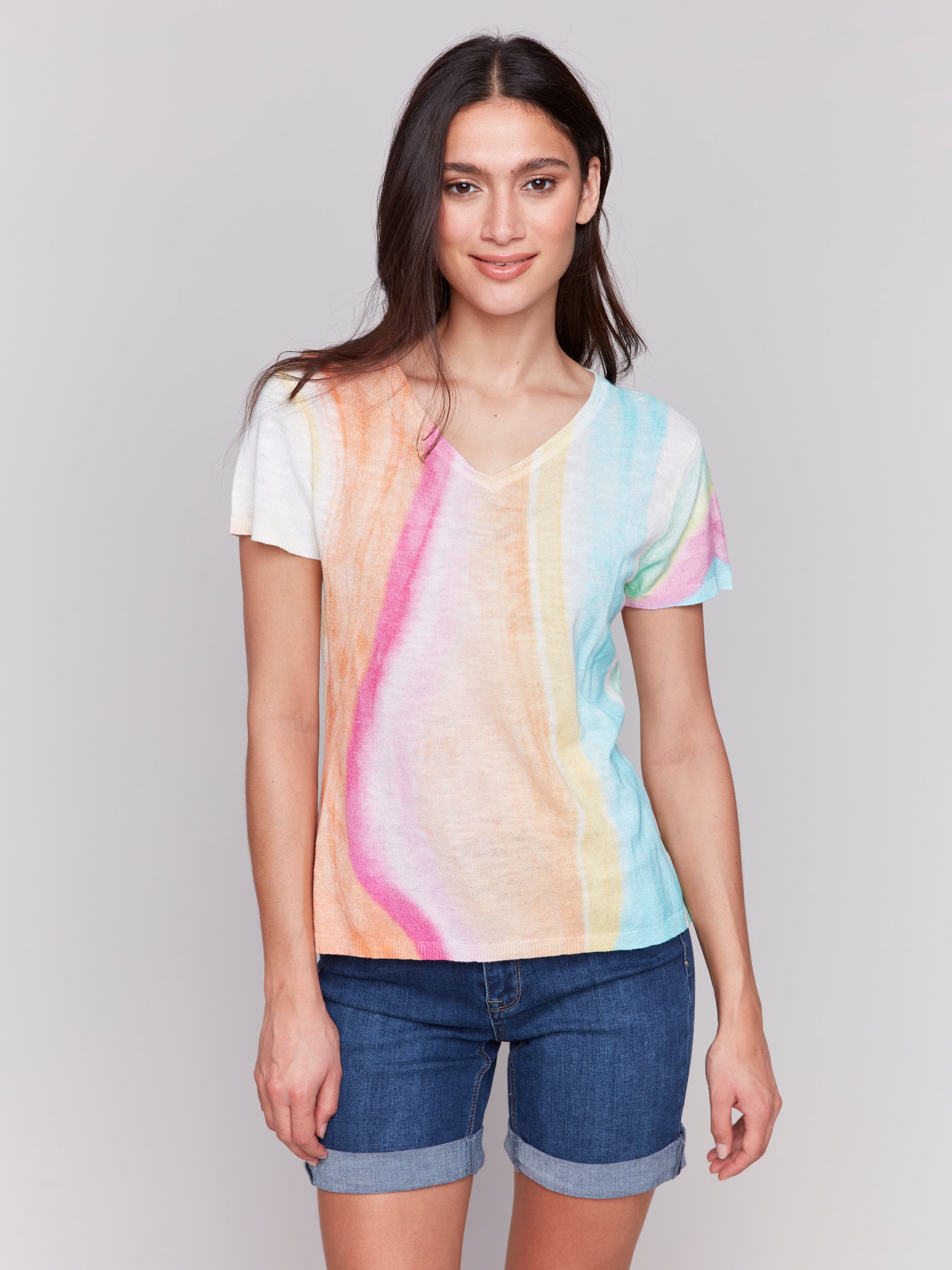 Short Sleeve Crew Neck Sweater C2814/282C