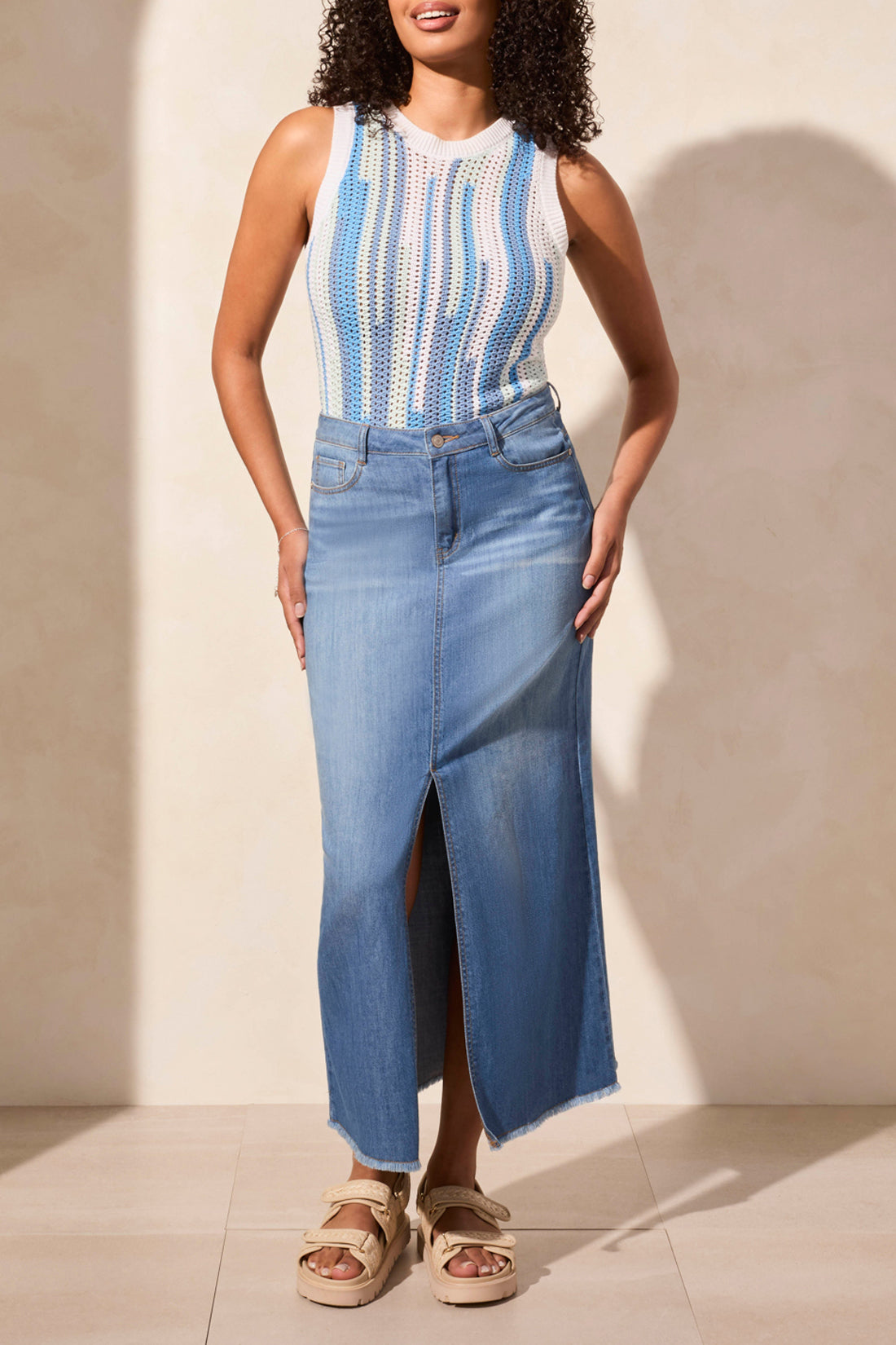 Full Length Denim Skirt 5407O/4984