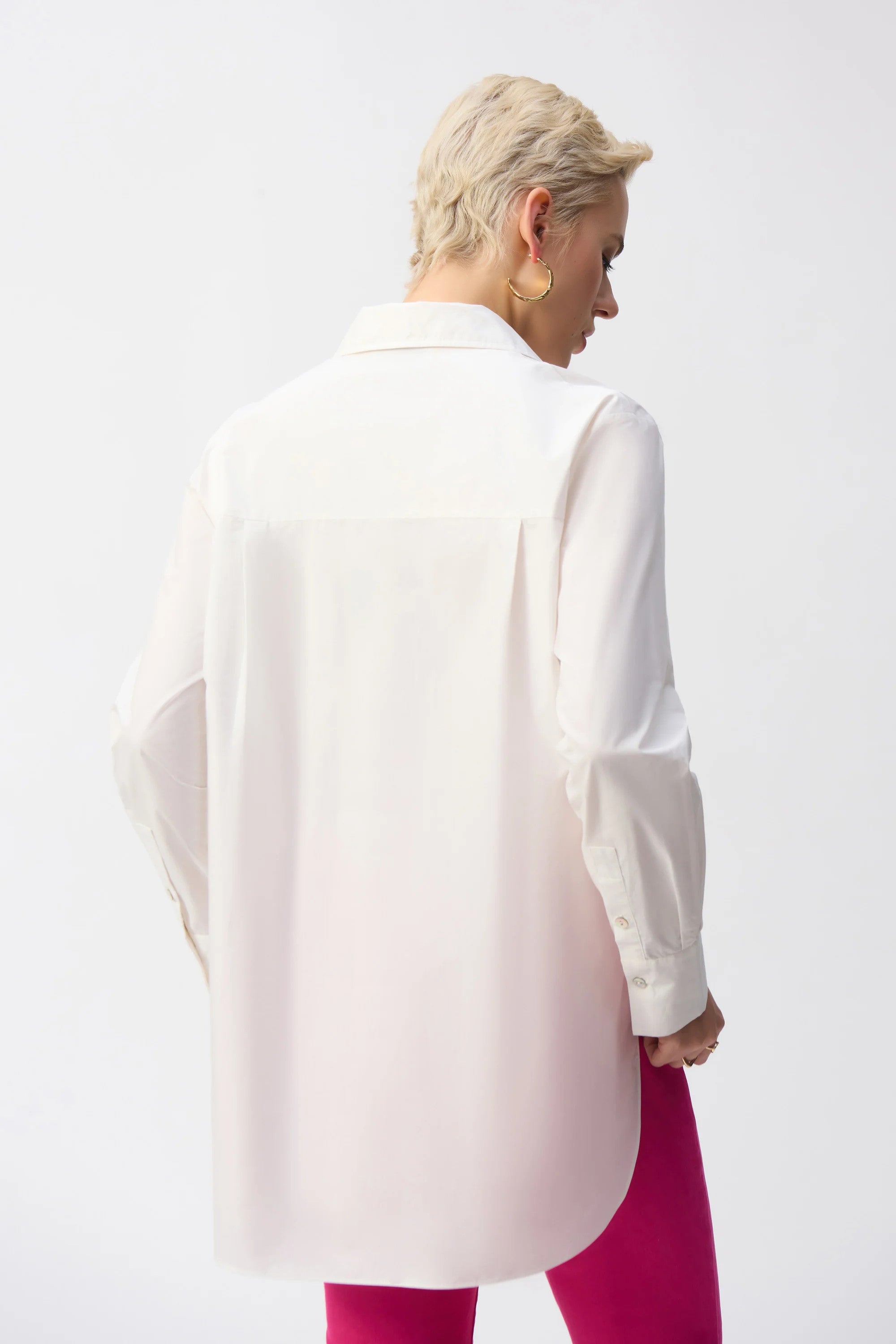 Embroidered Flower Cotton Shirt 251938 T