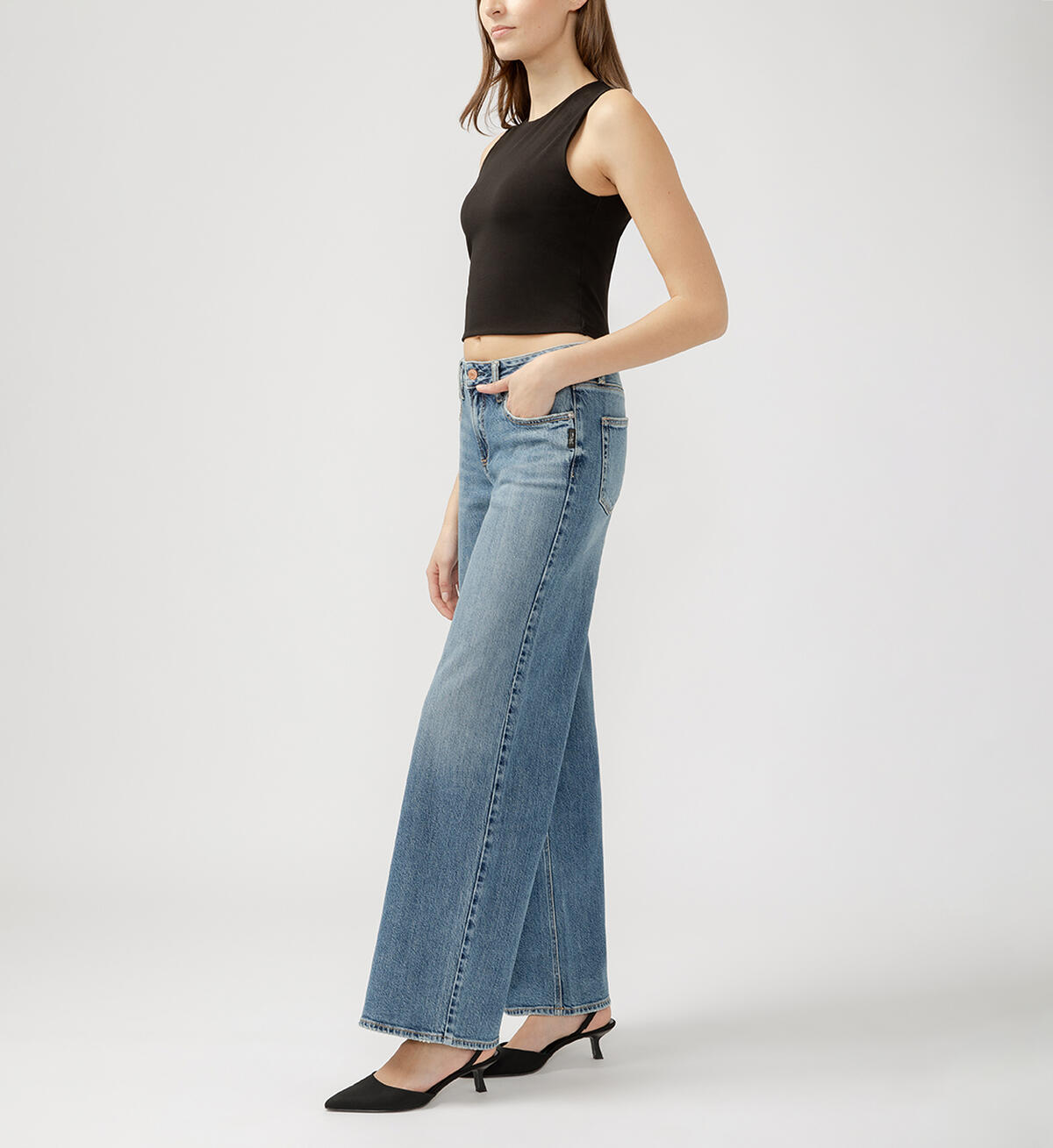 Suki Mid Rise Wide Leg Jeans L93905AMD376