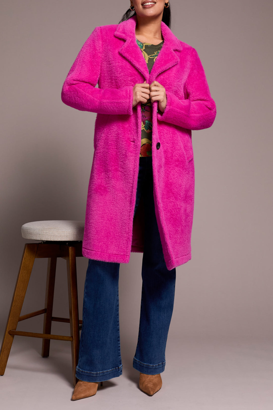 Button Front Lined Coat 2285O/8303