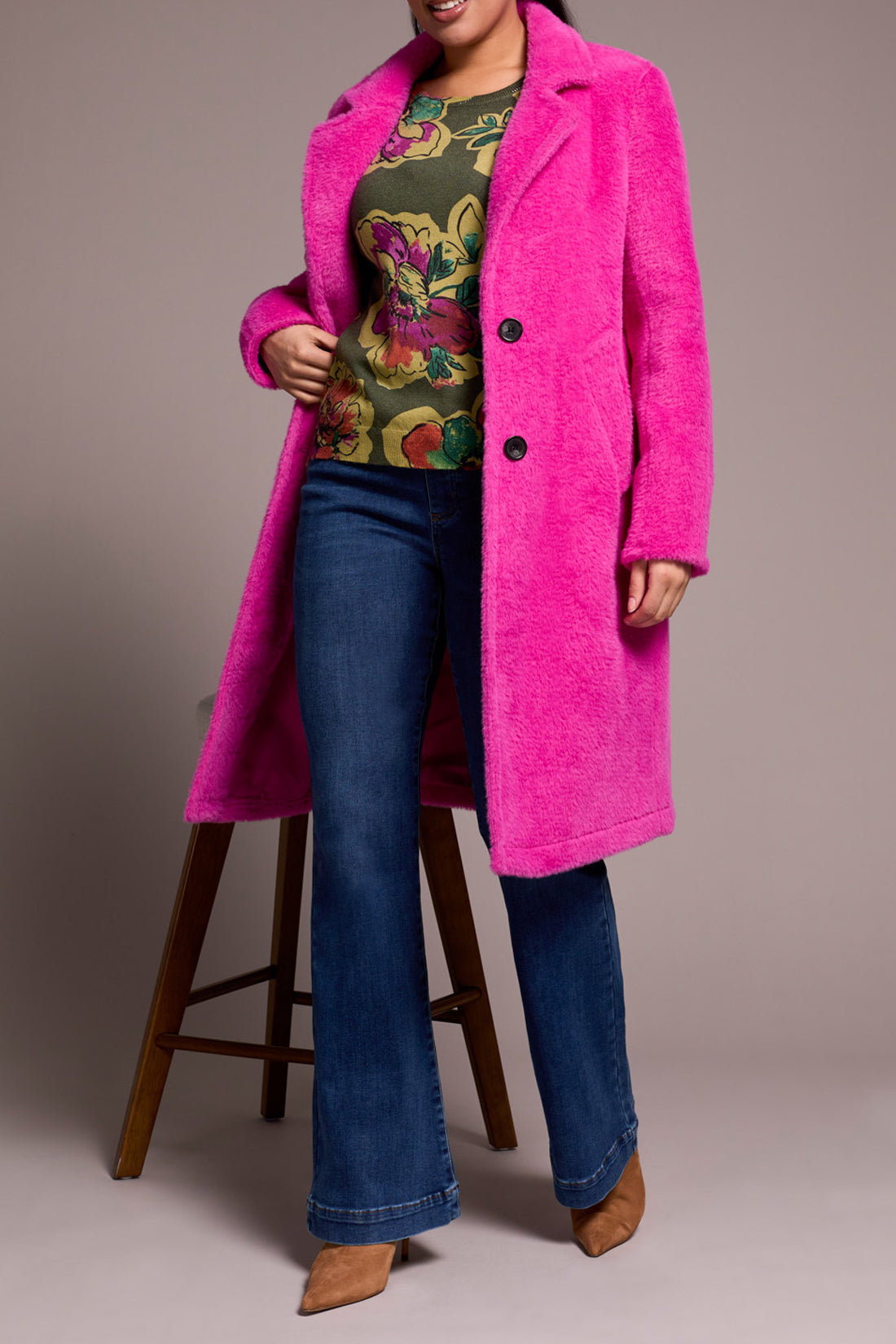 Button Front Lined Coat 2285O/8303