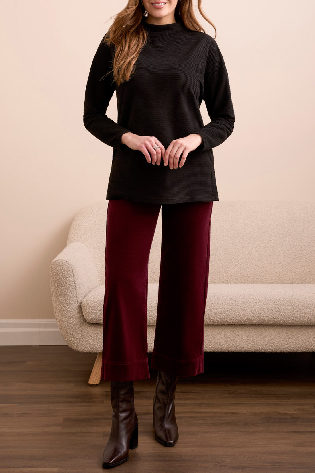 Funnel Neck Tunic W/Side Slits 5898O/5094