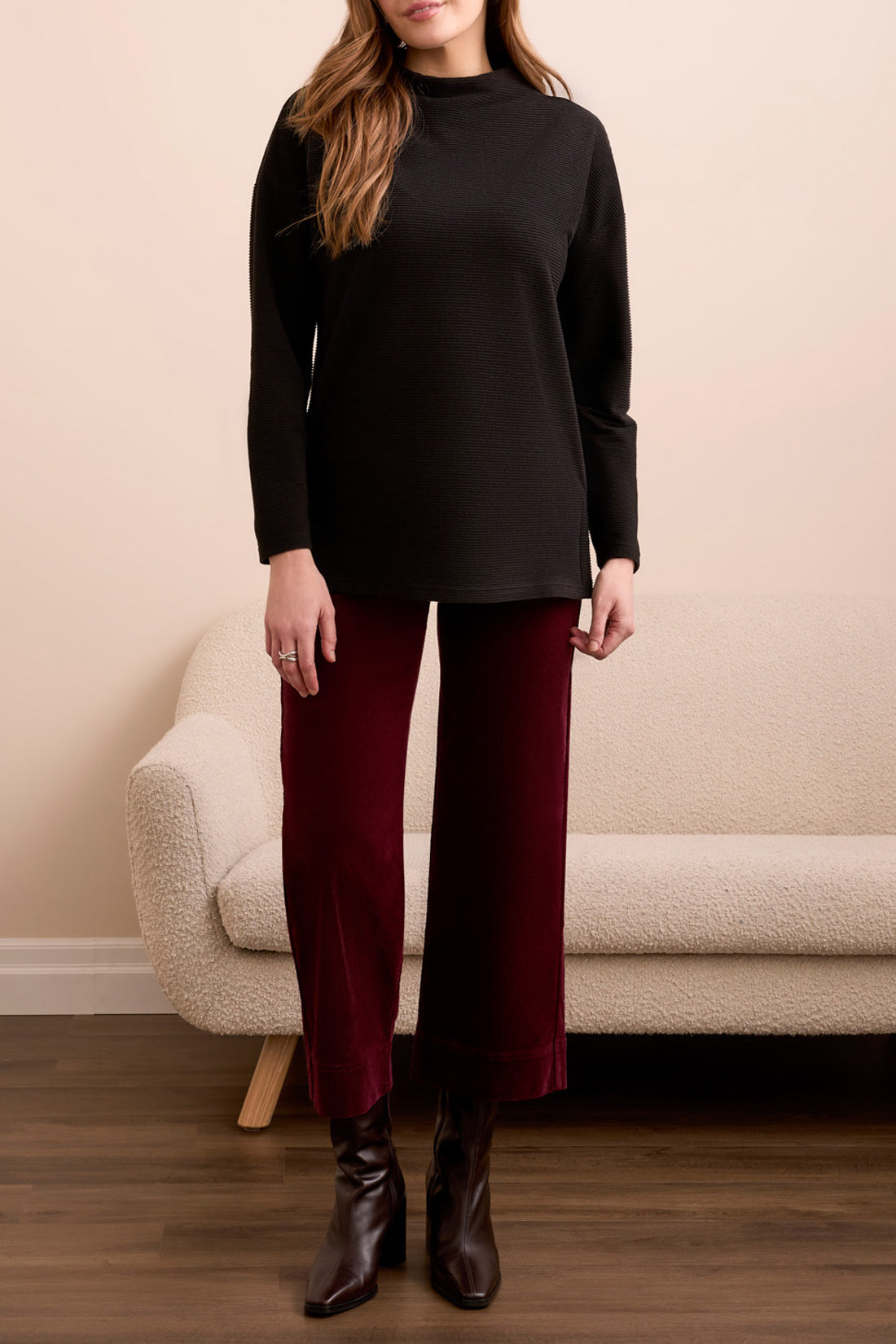 Funnel Neck Tunic W/Side Slits 5898O/5094