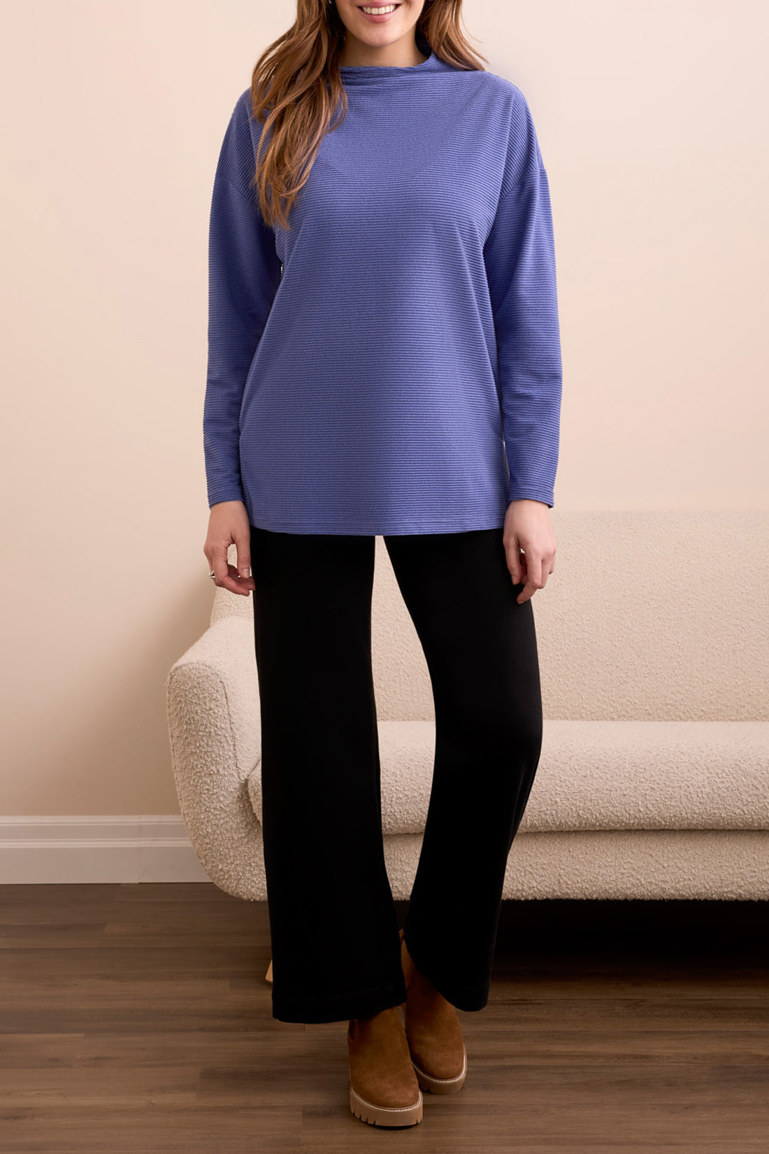 Funnel Neck Tunic W/Side Slits 5898O/5094