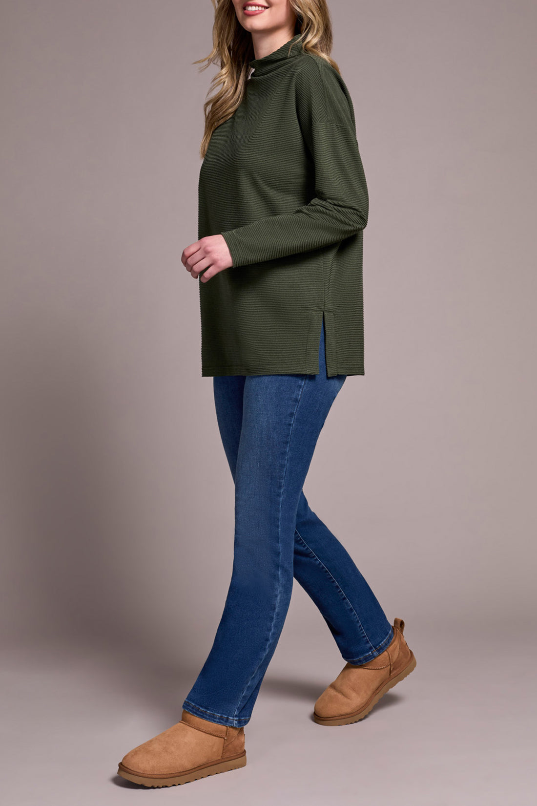Funnel Neck Tunic W/Side Slits 5898O/5094